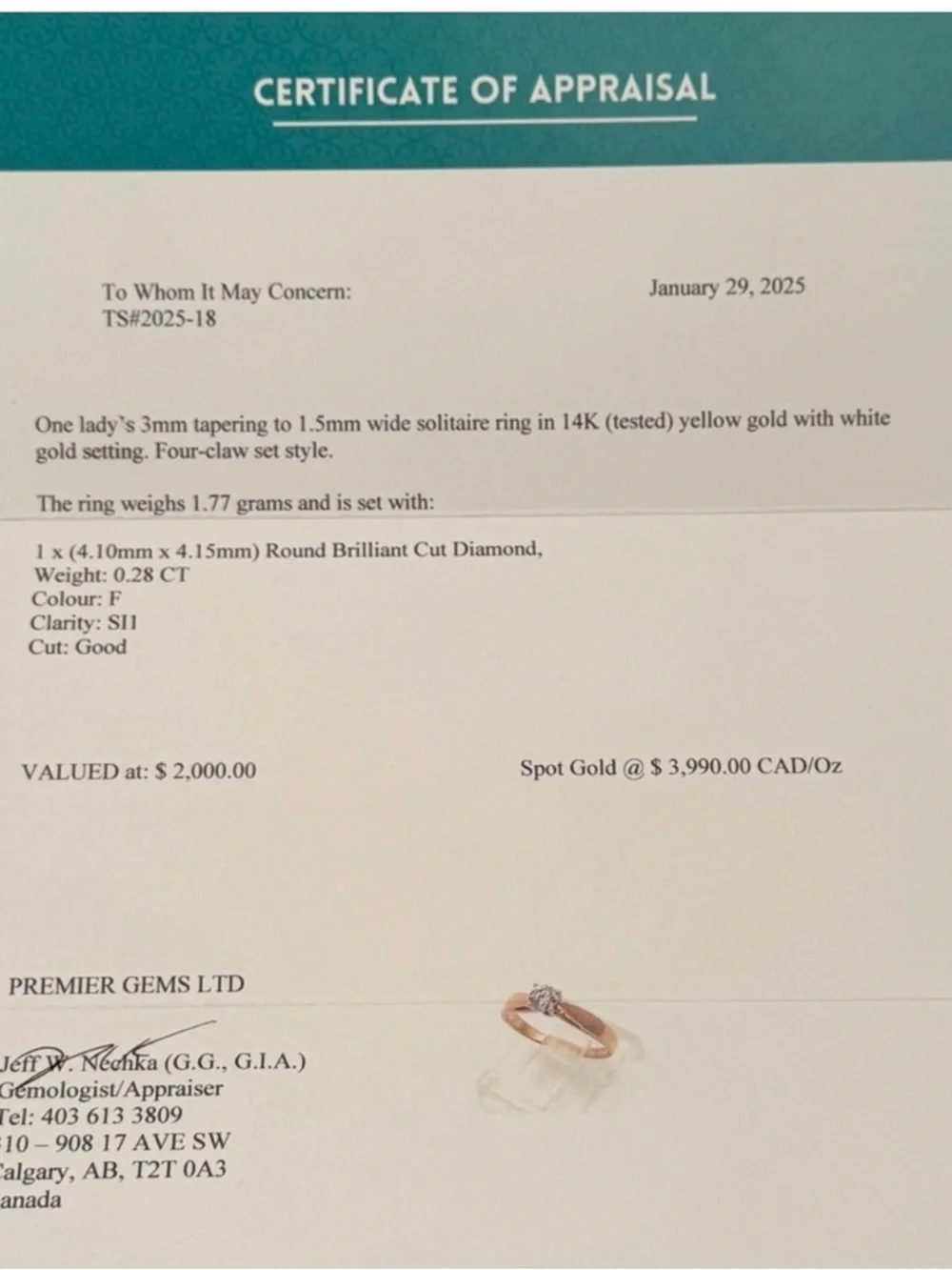 🌟6XHP🌟Ladies 0.28 Real Diamond ring. Ring Size 5 weighing 1.77 grams - Picture 3 of 13
